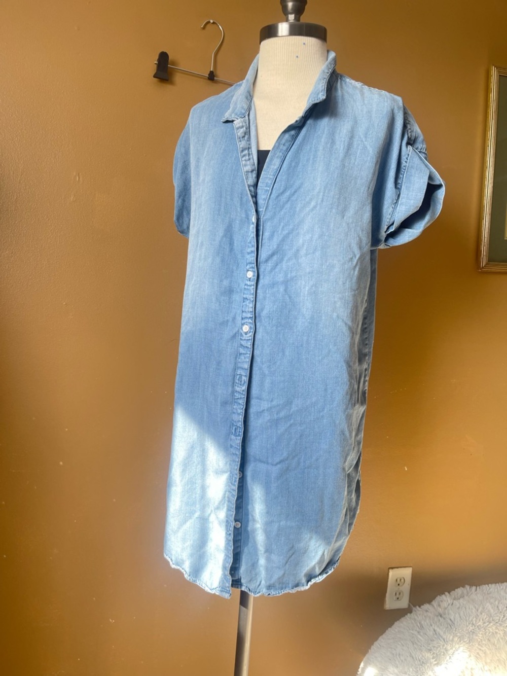 Altar'd State Light Blue Denim Shirt Dress